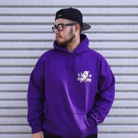 【clean culture パーカー 黒&紫】