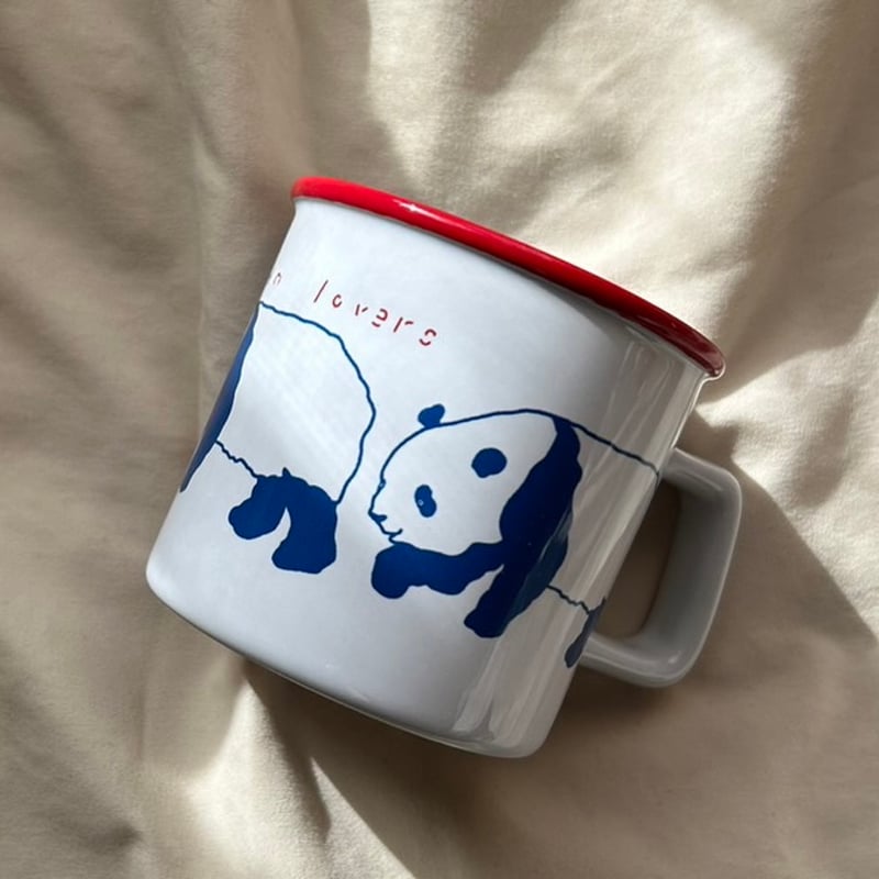 ラウンドリップマグカップ「panda lovers(パンダ愛好家)」 | もちづき