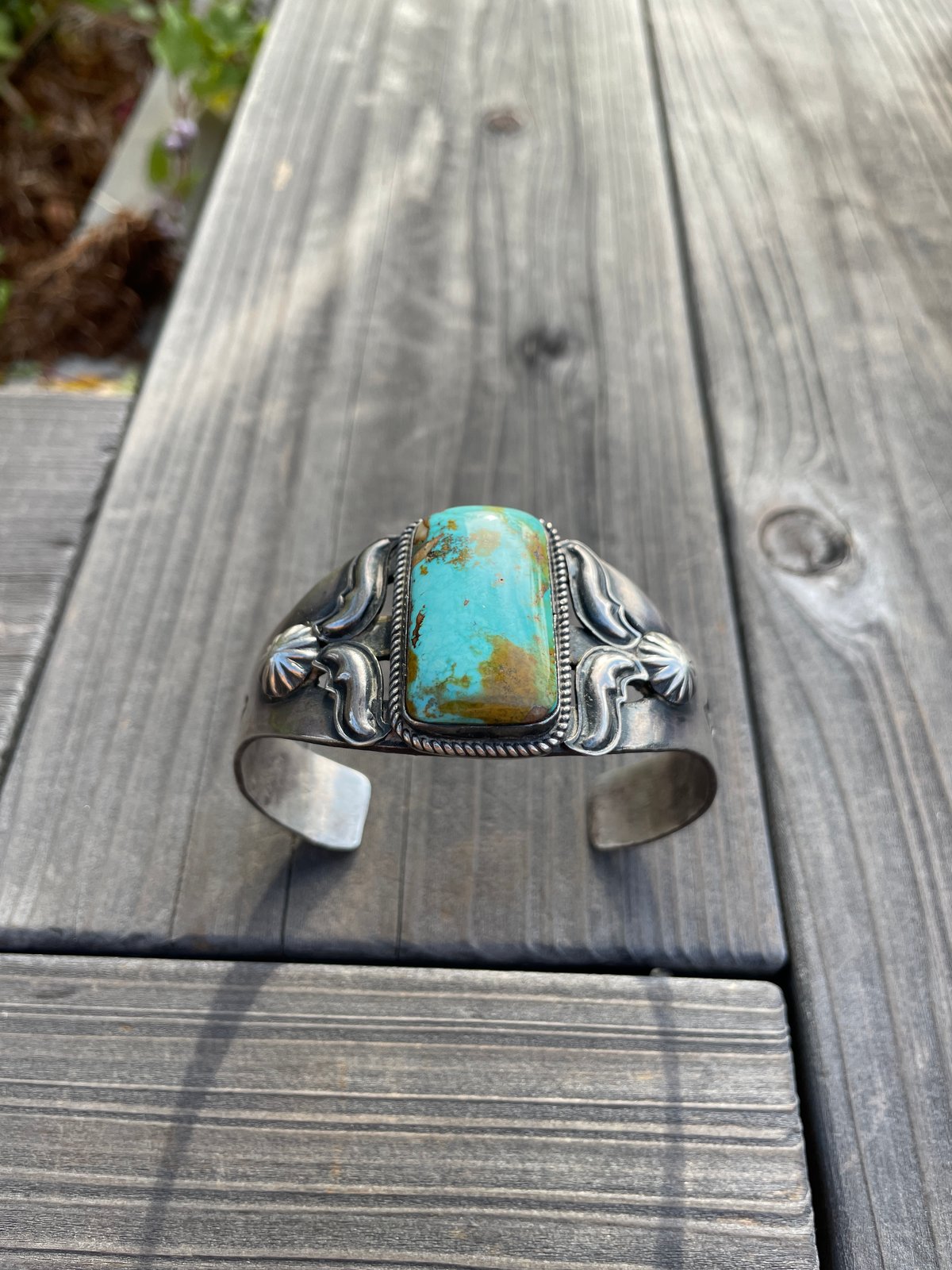 NAVAJO 故カークスミスKirk Smith スタンプバングル Vintage Navajo cuff bangle <made by Kirk Smith>