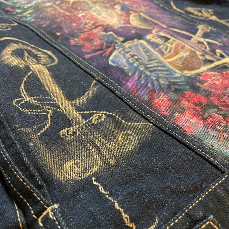 hemp denim jacket for women <JOINT> *Seisen" custom