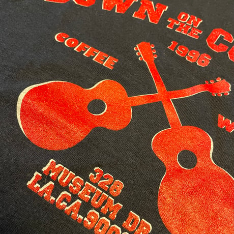 <DOWN ON THE CORNER > guitar logo "JOINT" h/c Tee