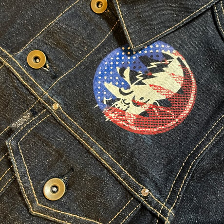hemp denim jacket for women <JOINT> *Seisen" custom