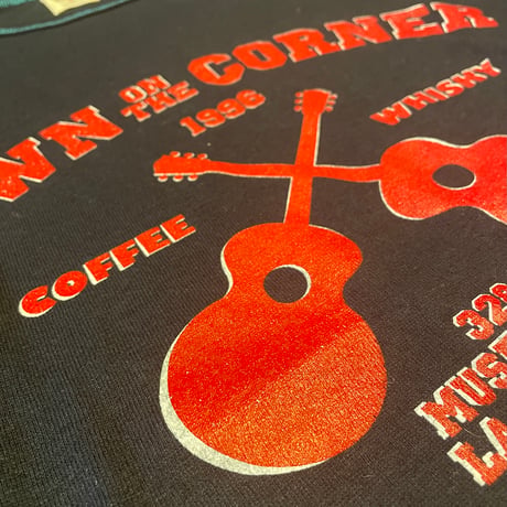 <DOWN ON THE CORNER > guitar logo "JOINT" h/c Tee