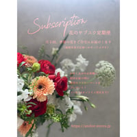 サブスク花の定期便(ご自宅にお届け)2回チケット