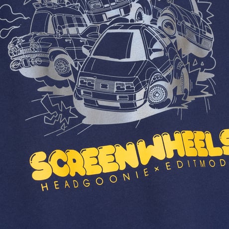 HEADGOONIE x EDITMODE SCREEN WHEELS BIG Tshirts (BOX入り）
