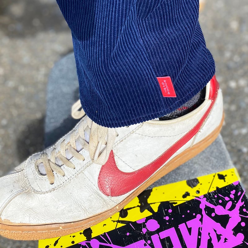 INDIGO CORDUROY CARGO PANTS | headgoonie