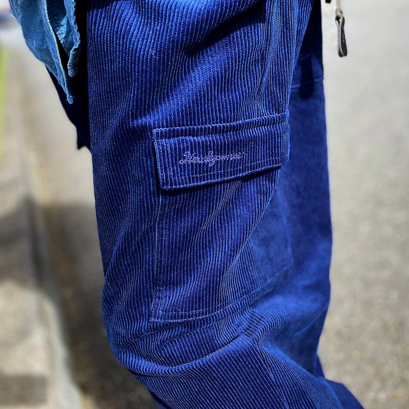 ヘッドグーニー　コーデュロイパンツ INDIGO CORDUROY CARGO PANTS | headgoonie