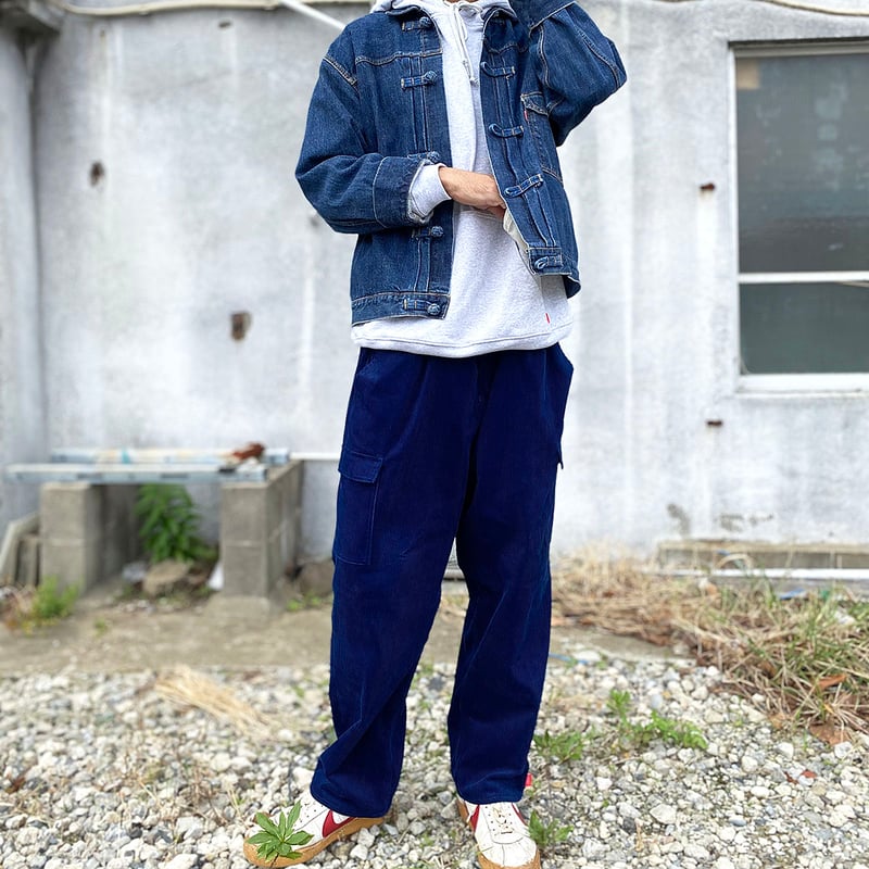 ヘッドグーニー　コーデュロイパンツ INDIGO CORDUROY CARGO PANTS | headgoonie