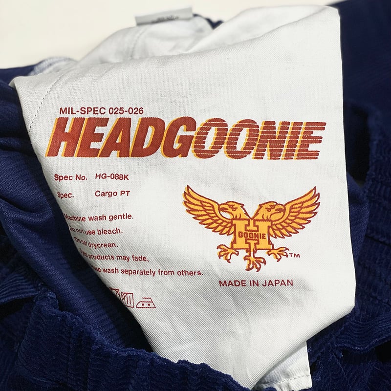 INDIGO CORDUROY CARGO PANTS | headgoonie