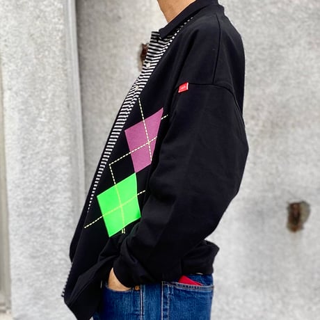 JOKER ARGYLE SWEAT CARDIGAN