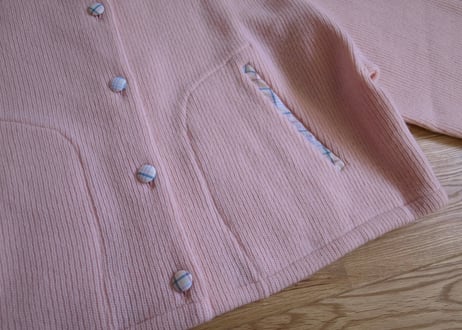 素朴なニットジャケット / Pink 1