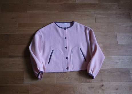 素朴なニットジャケット / Pink 2