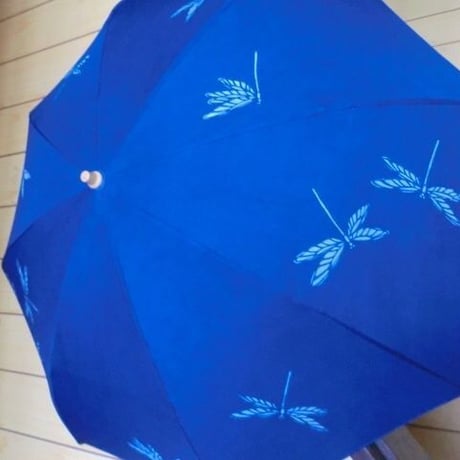 藍 型染め日傘