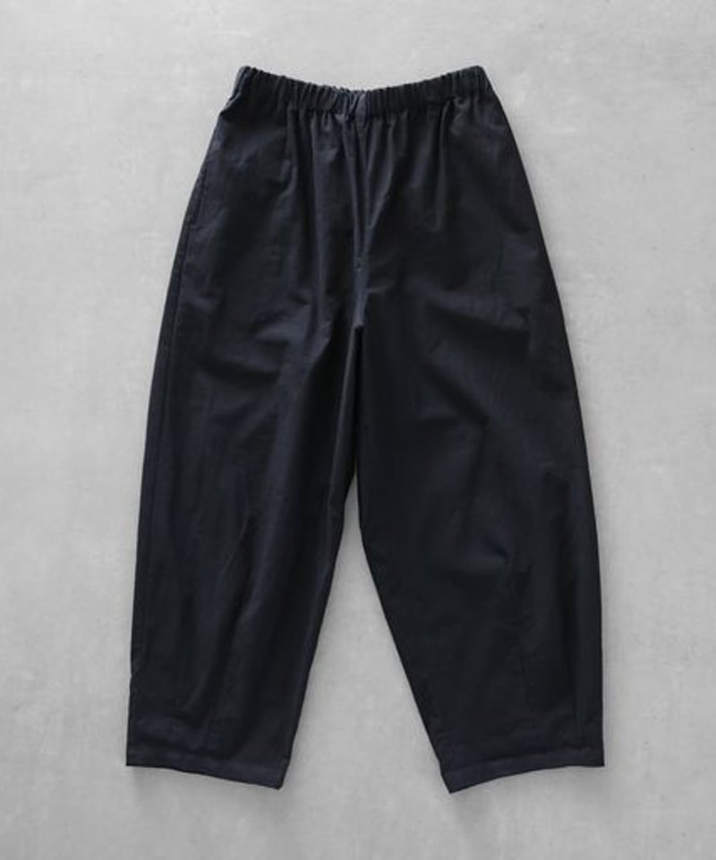HUIS |やわらかシーチングコットンバルーンパンツロング（ブラック