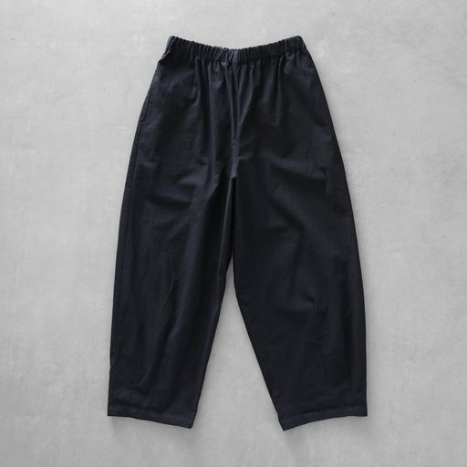 HUIS |やわらかシーチングコットンバルーンパンツロング（ブラック