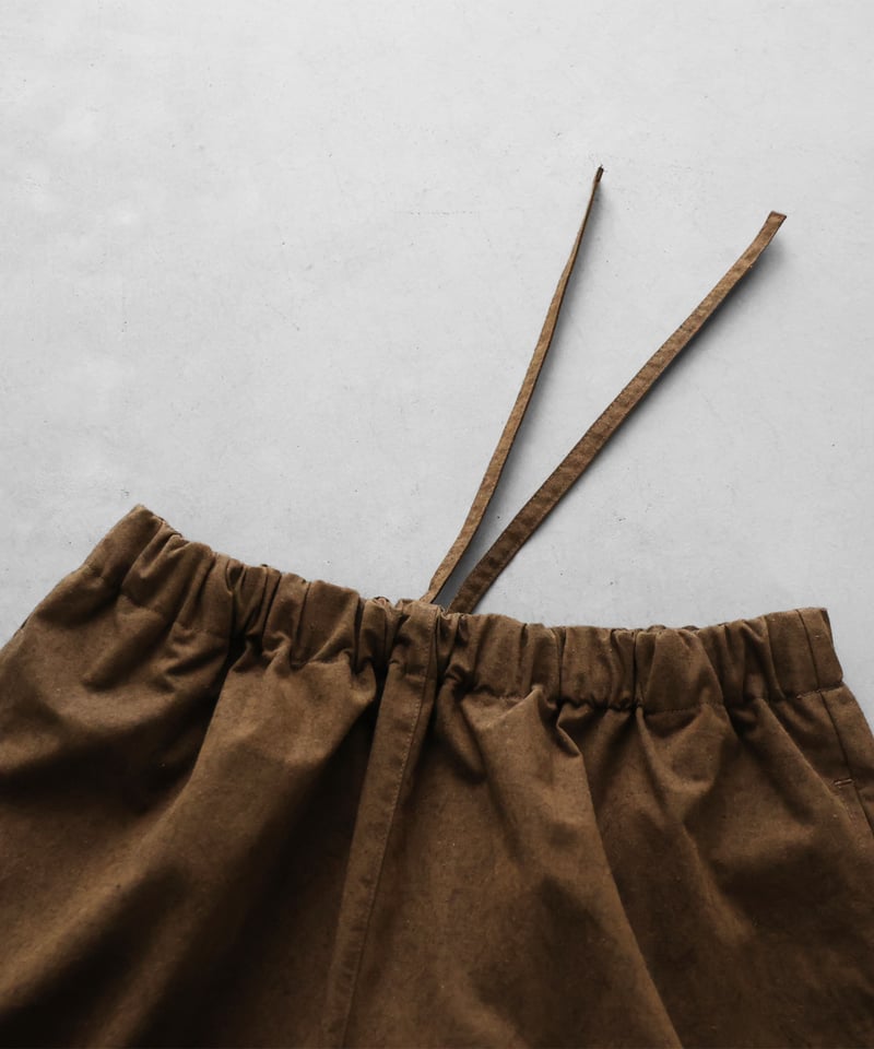 HUIS | ウォッシャブルウールコットンバルーンパンツロング（キャメル