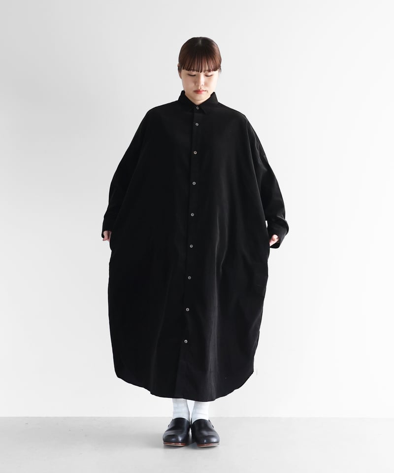 HUIS | ［ほぼ日コラボ］みじんコールロングシャツ（ブラック