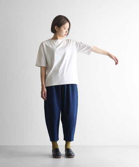 HUIS in house | SUVIN COTTON5分袖カットソー（アイスグレー）【ユニセックス】CS101