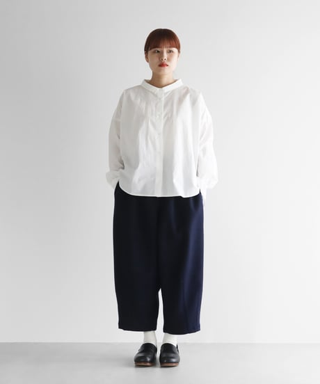 “HUIS×尾州”縮絨ウールフランネルバルーンパンツ（ダークネイビー）【ユニセックス】506