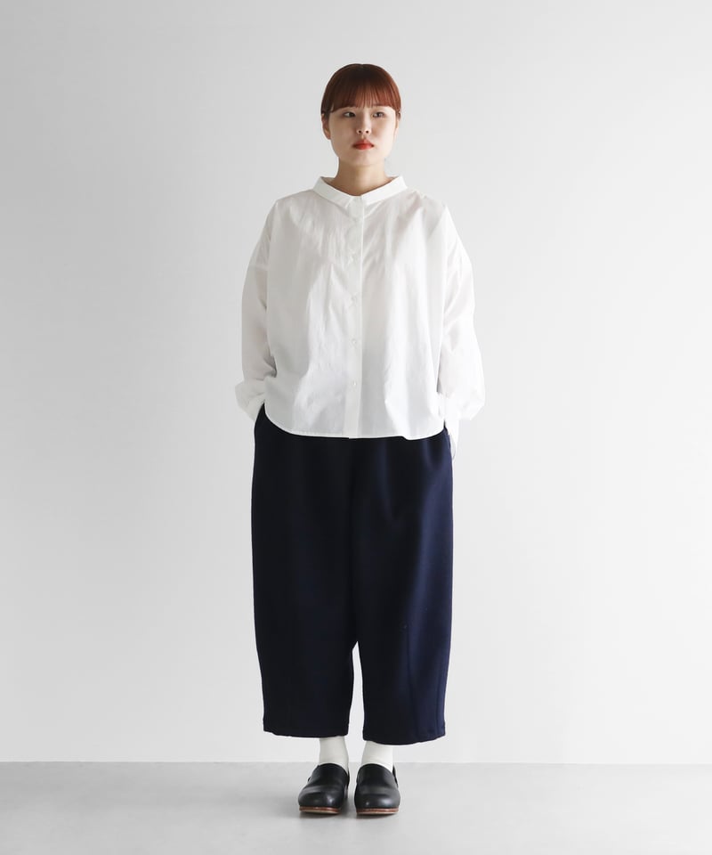 HUIS×尾州”縮絨ウールフランネルバルーンパンツ(ダークネイビー HUIS×尾州”縮絨ウールフランネルバルーンパンツ(ダークネイビー
