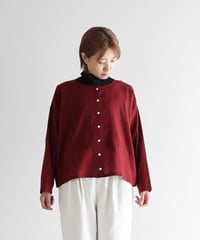 HUIS | ウォッシャブルウールショートカーディガン（ダークレッド）【レディス】704