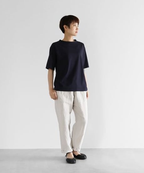 HUIS in house | SUVIN COTTON5分袖カットソー（ダークネイビー）【ユニセックス】CS101