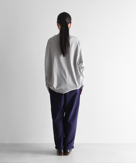 HUIS |［HUIS in house］SUVIN COTTON長袖コクーンカットソー（シルバーグレー）【レディス】CS202