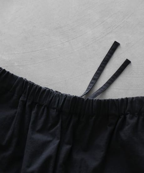 HUIS |やわらかシーチングコットンバルーンパンツロング（ブラック）【ユニセックス】506L
