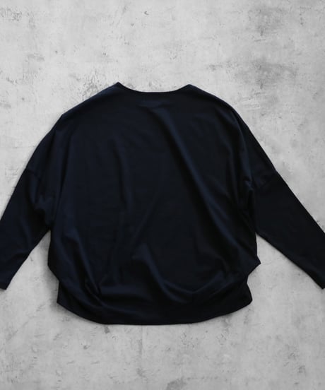 HUIS |［HUIS in house］SUVIN COTTON長袖コクーンカットソー（ブラック）【レディス】CS202