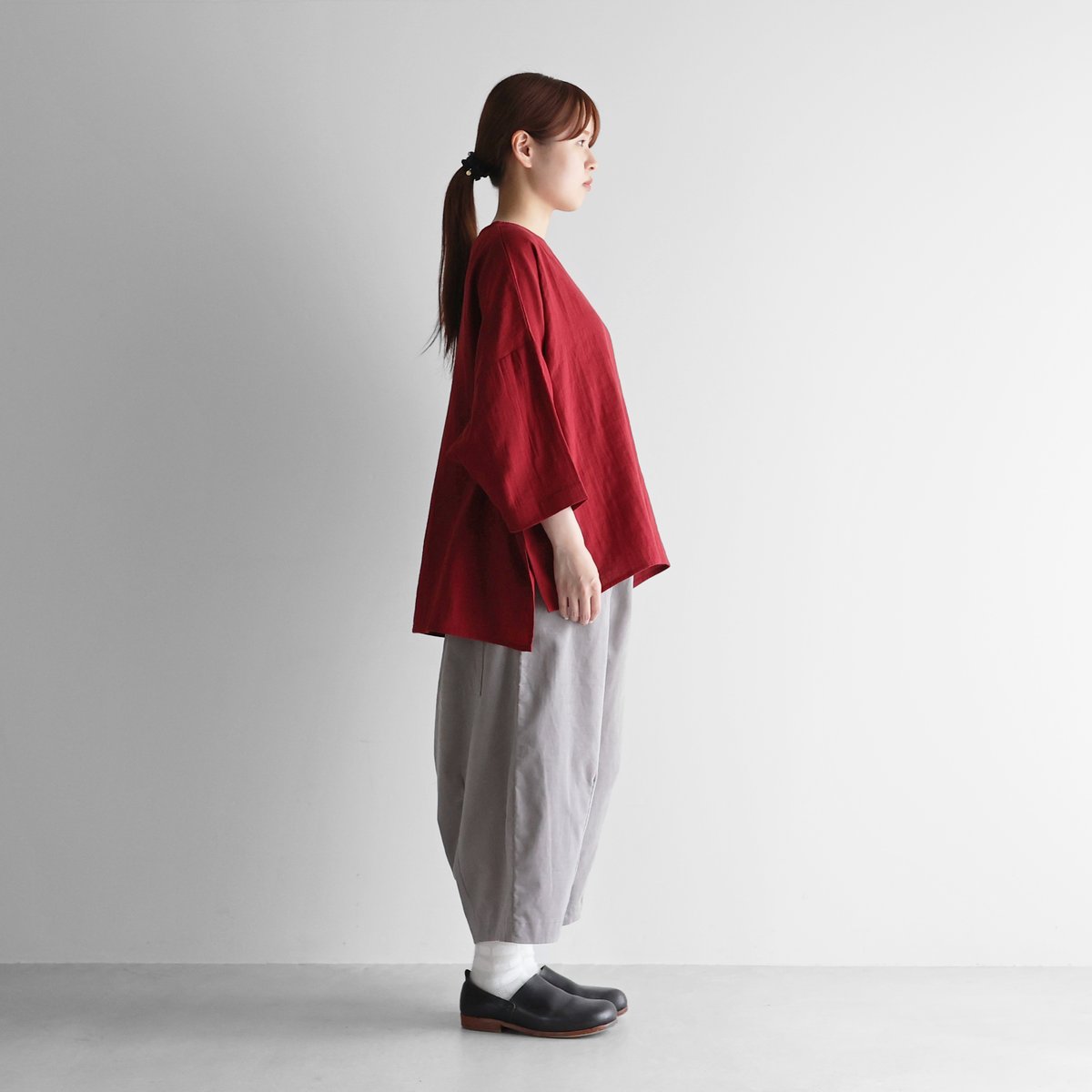 HUIS | みじんコールサルエルバルーンパンツ（アッシュグレー）【ユニ