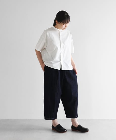 HUIS | “HUIS×三備”綿麻シャトルデニムバルーンパンツ（インディゴ）【ユニセックス】506
