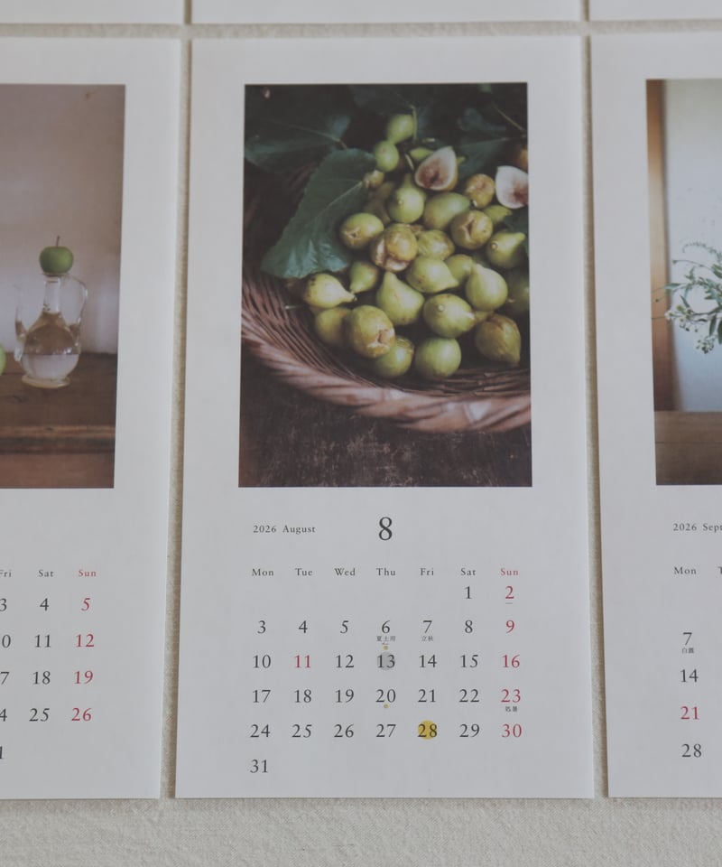 椿野恵里子 2026年カレンダー花と果実 | 絲佳 online store