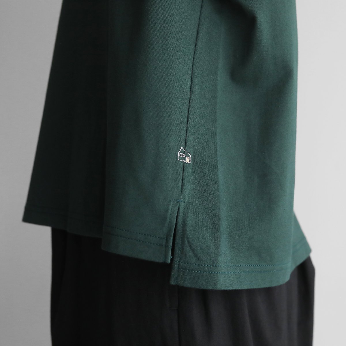HUIS in house］SUVIN COTTON半袖ポロカットソー（ダーク