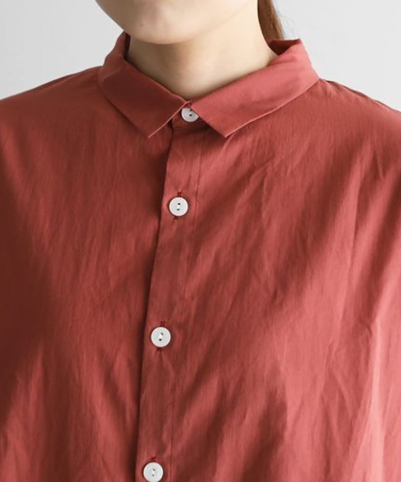 HUIS | ゆるふわコットンロングシャツ（スカーレット）【ユニセックス