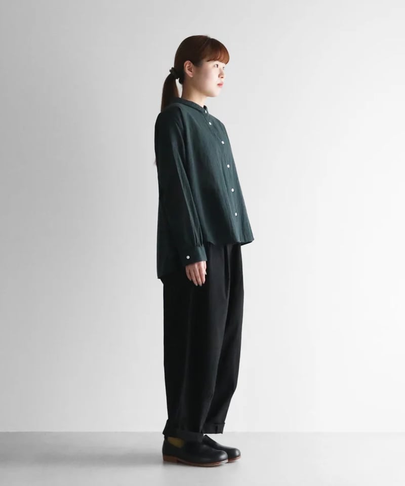 HUIS コードレーンワイドパンツ ブラック HUIS |コードレーンワイドパンツ（ブラック）【ユニセックス】504 | 絲