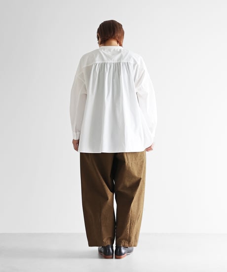HUIS | ウォッシャブルウールコットンバルーンパンツロング（キャメル）【ユニセックス】506L
