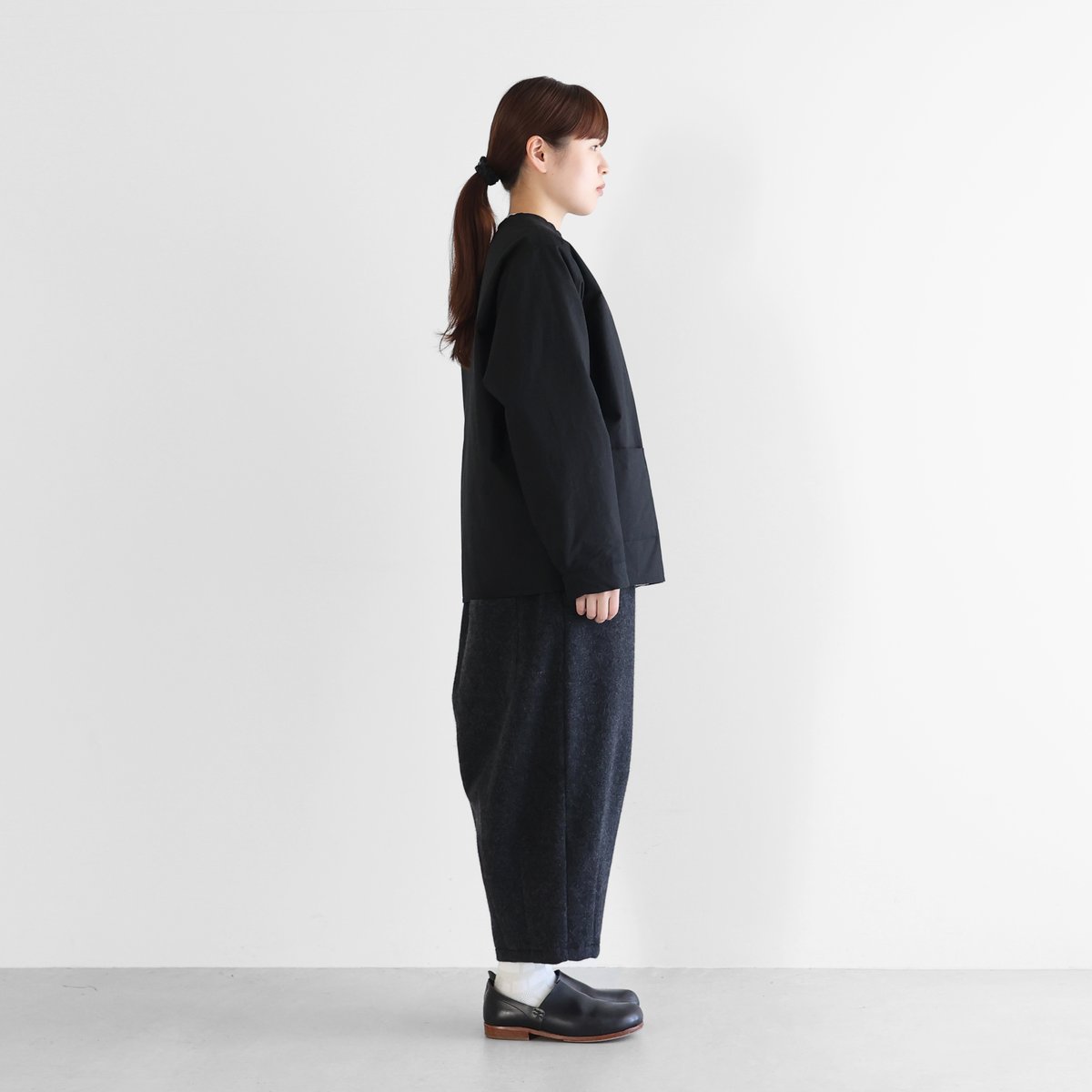 HUIS |ダウンプルーフコットンsunstate中綿ジャケット（ブラック