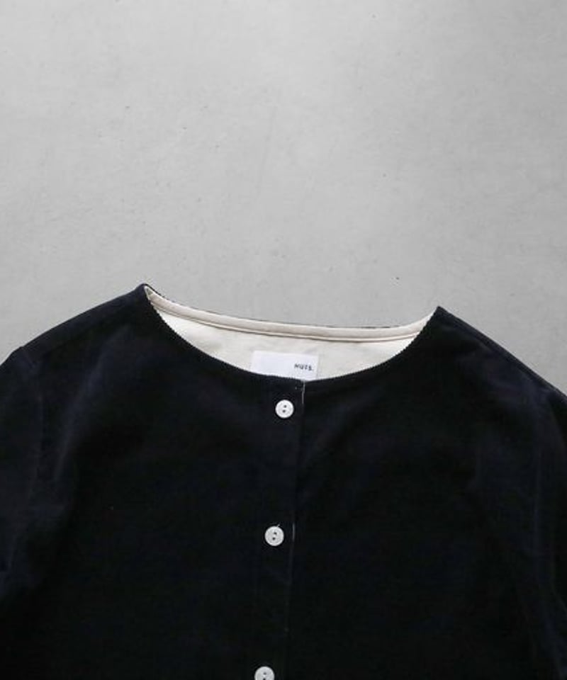 HUIS | シャトルコーデュロイワンピース（細畝・ダークネイビー