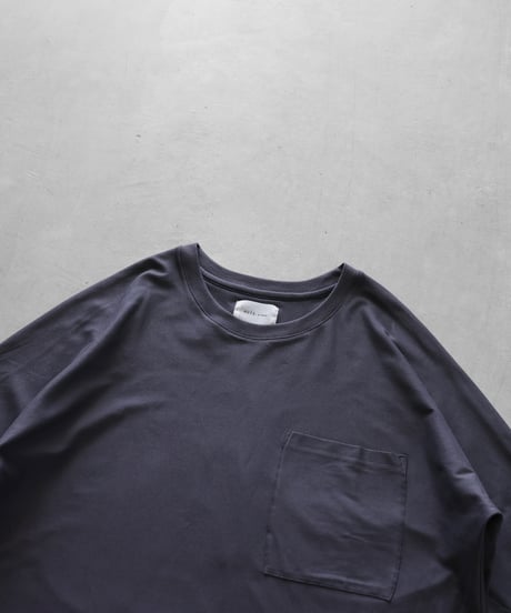 HUIS |［HUIS in house］SUVIN COTTONシームレスビッグTシャツ（ダークグレー）【ユニセックス】CS105