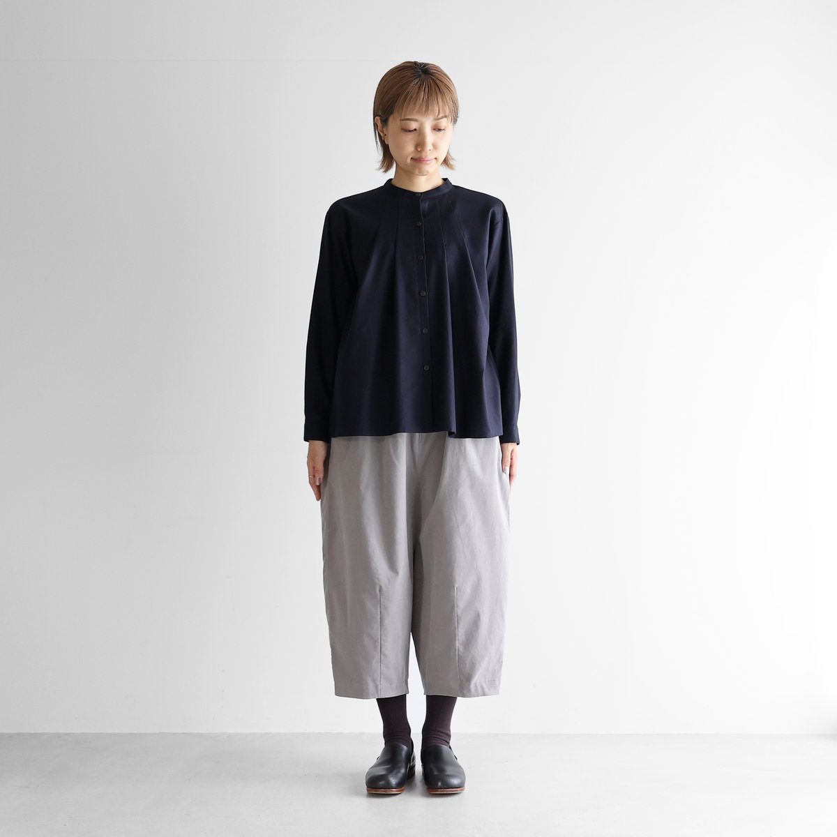 HUIS | みじんコールサルエルバルーンパンツ(アッシュグレー)【ユニ HUIS | みじんコールサルエルバルーンパンツ(アッシュグレー)【ユニ