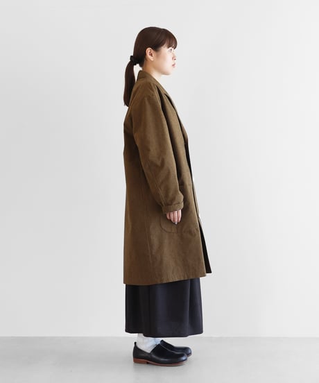 HUIS | ウォッシャブルウールコットンショップコート（キャメル）【ユニセックス】302