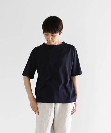 HUIS in house | SUVIN COTTON5分袖カットソー（ダークネイビー）【ユニセックス】CS101