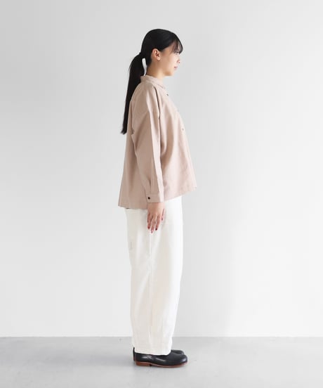HUIS |【暮らしのおへそ一田さん×HUISコラボ】コーデュロイバルーンパンツロング（極太畝・オフホワイト）【ユニセックス】IH506L
