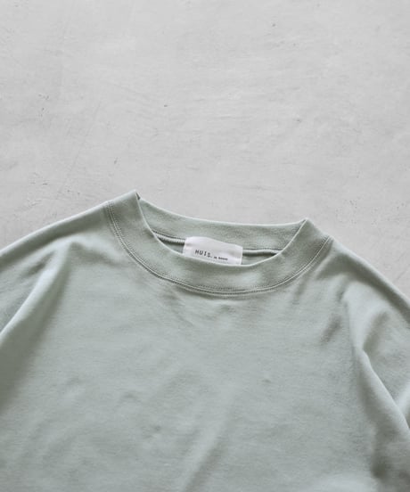 HUIS |［HUIS in house］SUVIN COTTON5分袖リブカットソー（ジェラートグリーン）【レディス】CS106