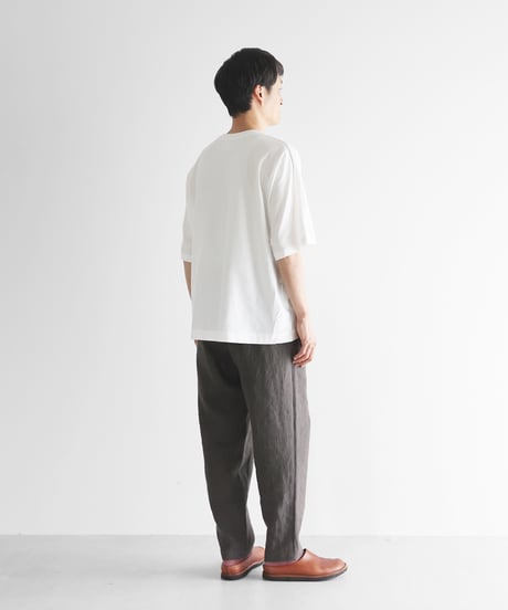 HUIS |オールドレピア天日干しラミーリネンイージープレーンパンツ（チャコールグレー）【ユニセックス】510