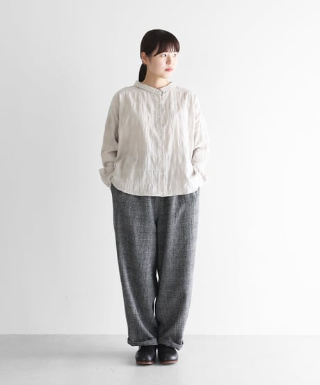 HUIS | “HUIS×尾州”縮絨ウールバルーンパンツロング（グレンチェック）【ユニセックス】506L
