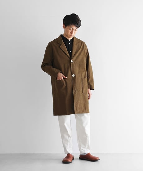 HUIS | ウォッシャブルウールコットンショップコート（キャメル）【ユニセックス】302
