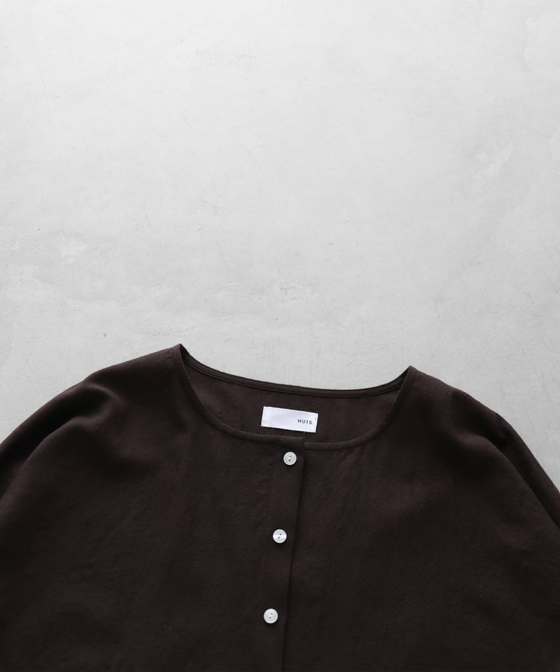 〜専用〜　ハウスHUIS◆ウォッシャブルウールショートカーディガン◆ダークグレー 遠州織物ハウスHUIS◇ウォッシャブルウールショートカーディガン