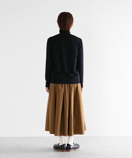 HUIS |［HUIS in house］SUVIN COTTON長袖タートルネックカットソー（ブラック）【ユニセックス】CS203