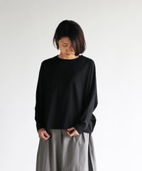 HUIS |［HUIS in house］SUVIN COTTON長袖コクーンカットソー（ブラック）【レディス】CS202